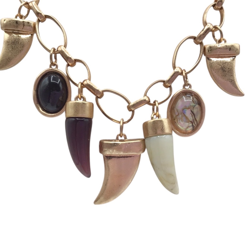 NWT Song of Style Gold Charm Necklace, Boho Talisman Pendant Necklace - Picture 12 of 15